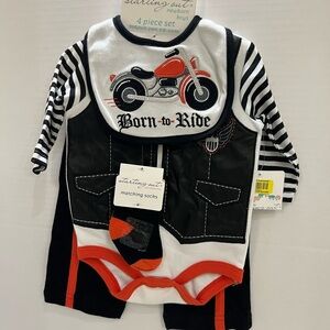 Starting Out Black and Red Motorcycle Bib